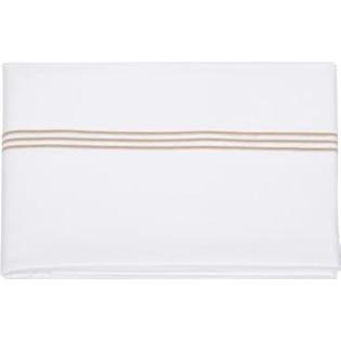 Cloud Nine for Kathryn M. Ireland Traf Cloud Nine for Kathryn Ireland Trafford Italian Sateen Queen Flat Sheet with Natural Satin Stitch, White Cloud Nine for Kathryn M. Ireland Traf Cloud Nine for Kathryn Ireland Trafford Italian Sateen Queen Flat Sheet with Natural Satin Stitch, White