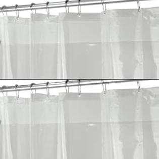 Inter Design InterDesign 2-Pack PEVA Stall Shower Curtain Liner, Clear Inter Design InterDesign 2-Pack PEVA Stall Shower Curtain Liner, Clear
