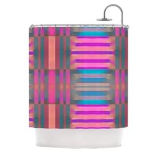 Kess%20InHouse Kess InHouse Nina May Tracking Pink Shower Curtain, 69 by 70-Inch Kess%20InHouse Kess InHouse Nina May Tracking Pink Shower Curtain, 69 by 70-Inch