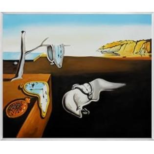 overstockArt Dali Persistence of Memory Painting with Studio Brushed Silver Metal Finish Frame overstockArt Dali Persistence of Memory Painting with Studio Brushed Silver Metal Finish Frame