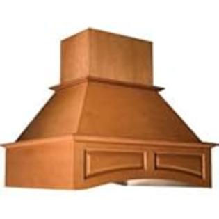 National Omega National 42 inch Island Wooden Range Hood, Arched Valence, Unfinished, Red Oak, 250-1500 CFM National Omega National 42 inch Island Wooden Range Hood, Arched Valence, Unfinished, Red Oak, 250-1500 CFM