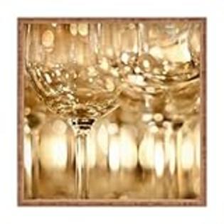 DENY Designs Bird Wanna Whistle Wine Glasses Square Tray, X-Large DENY Designs Bird Wanna Whistle Wine Glasses Square Tray, X-Large