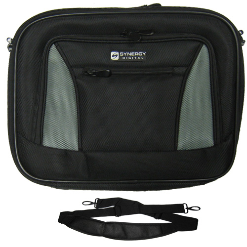 Synergy Digital Toshiba Portege M200-S838 Laptop Case Carry Handle & Adjustable Shoulder Strap - Black/Gray - Adjustable & Removable Interior Di at Sears.com