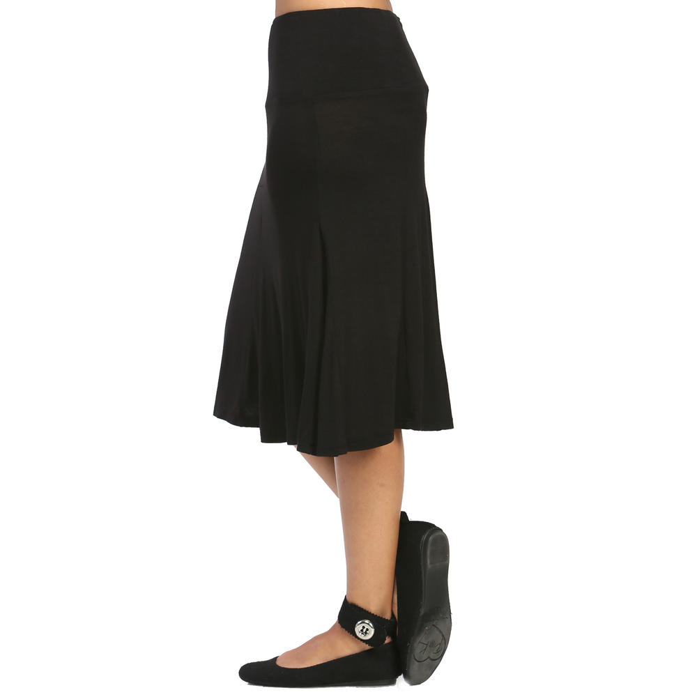 24&#47;7 Comfort Apparel Women's Calf-Length Skirt