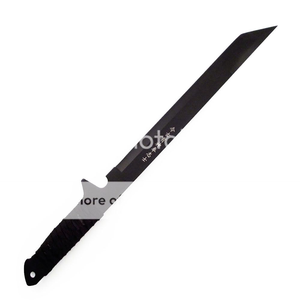 Universal Full Tang 18-in Tanto Ninja Dagger Sword Machete Katana Black w/ Nylon Sheath at Sears.com