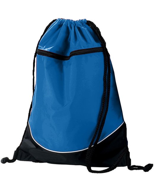 Augusta Drop Ship Tri-Color Drawstring Backpack - ROYAL/BLACK/WHITE - OS at Sears.com