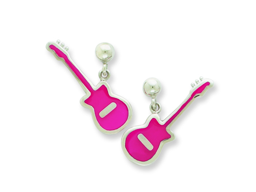FJC Collections Sterling Silver Guitar Resin Earrings at Sears.com