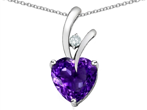 Star K 1.25 cttw Original Star K Heart Shape 8mm Genuine  Amethyst Pendant at Sears.com