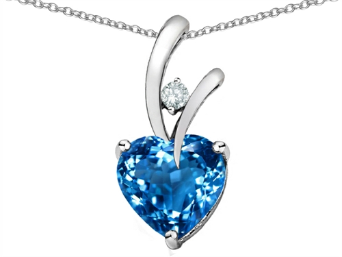 Star K 1.95 cttw Original Star K Genuine Heart Shaped 8mm Blue Topaz Pendant at Sears.com