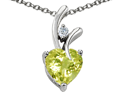 Star K 1.95 cttw Original Star K Genuine Heart Shaped 8mm Lemon Quartz Pendant at Sears.com