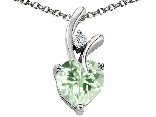 Star K 1.95 cttw Original Star K Genuine Heart Shaped 8mm Green Amethyst Pendant at Sears.com
