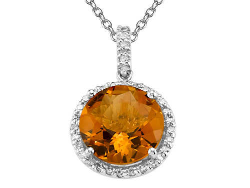 Effy Collection 3.31 cttw Genuine Citrine Pendant by Effy Collection in 14k White Gold at Sears.com