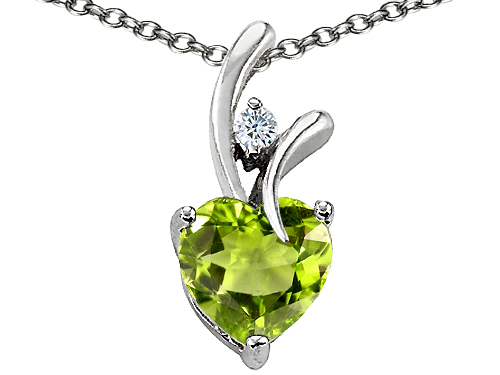 Star K 1.95 cttw Original Star K Genuine Heart Shaped 8mm Peridot Pendant at Sears.com