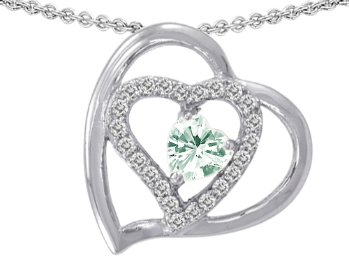 Star K 1.50 cttw Original Star K Genuine Heart Shape Green Amethyst Pendant at Sears.com