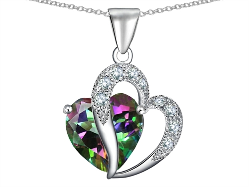 Star K 7.45 cttw Original Star K Genuine Heart Shape Mystic Topaz Pendant at Sears.com