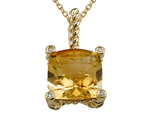 Effy Collection 3.82 cttw Genuine Citrine Pendant by Effy Collection in 14k Yellow Gold at Sears.com