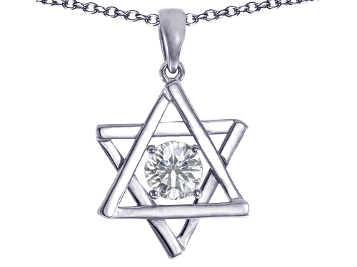 Tommaso design Studio 1.00 cttw Tommaso Design Genuine Jewish Star of David Pendant by Devorah. in 14k White Gold at Sears.com