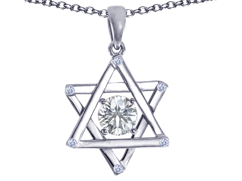 Tommaso design Studio 1.03 cttw Tommaso Design Genuine Jewish Star of David Pendant by Devorah. in 14k White Gold at Sears.com
