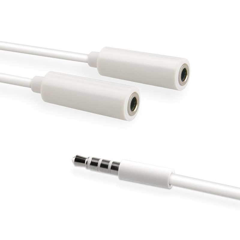 Naztech 3.5mm Audio Splitter White Naztech 3.5mm Audio Splitter White