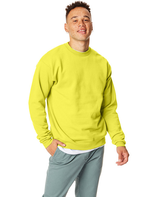 Hanes 7.8 oz. ComfortBlend EcoSmart 50/50 Fleece Crew SAFETY GREEN 2XL at Sears.com