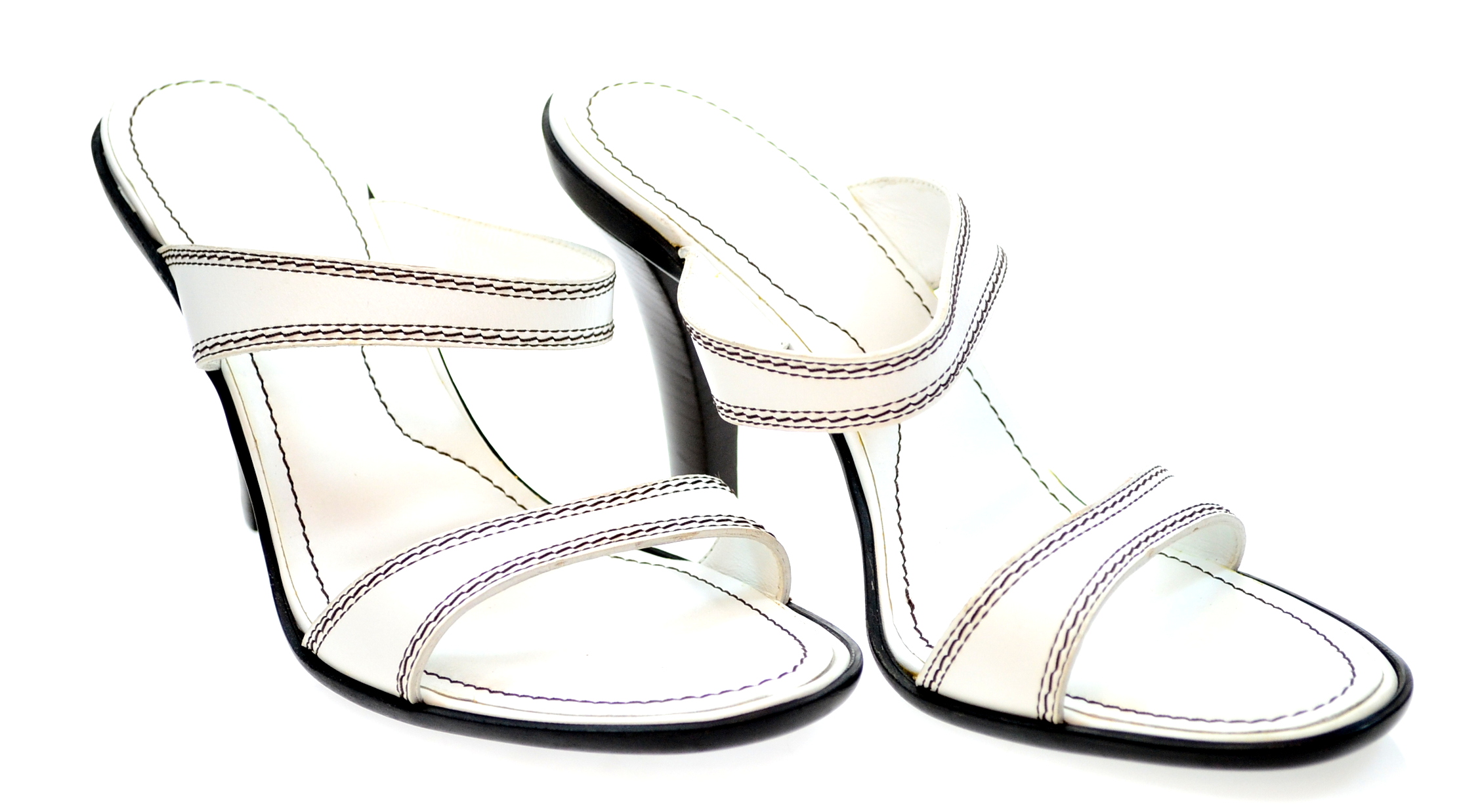 TOD'S Women's Plateu Leath. Sabot Leather White High Heel Sandals Sz 39 D90C409 TOD'S Women's Plateu Leath. Sabot Leather White High Heel Sandals Sz 39 D90C409