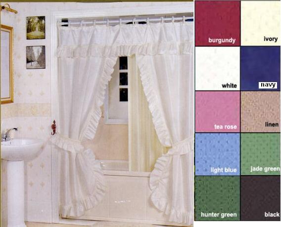 Better Home Double Swag Fabric Shower Curtain