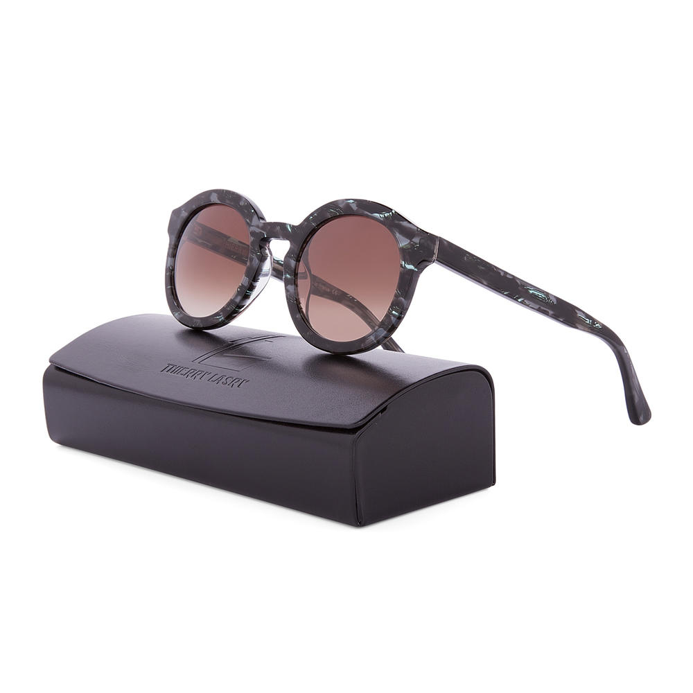 Thierry Lasry Smacky Sunglasses 2903 Multi Color Pattern Black Grey / Brown Lens
