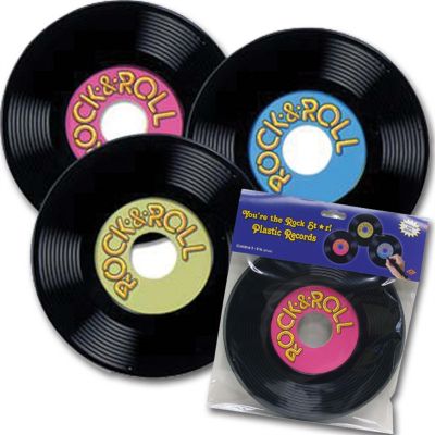UPC 034689573432 product image for Rock And Roll Custom Records Party Decoration | upcitemdb.com
