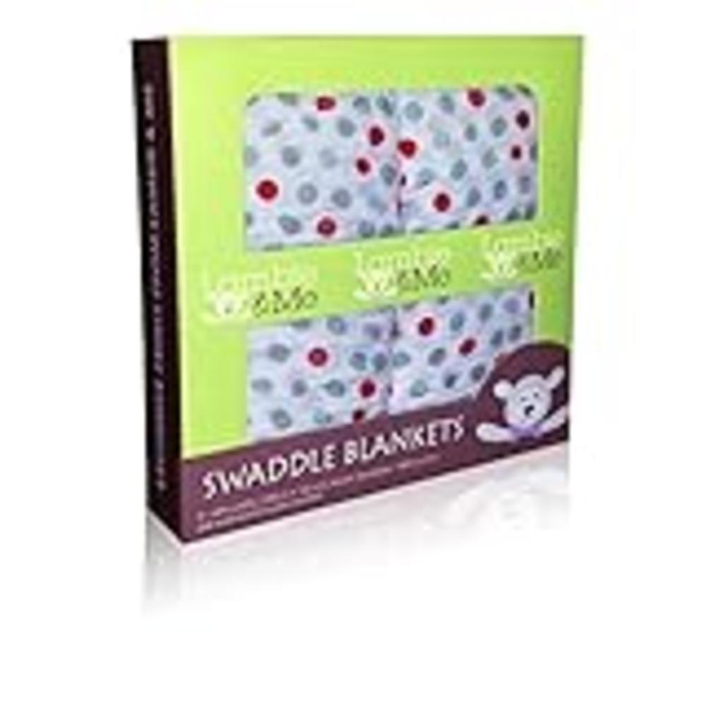 Just Dots 2 Pack Baby Swaddle Blankets. Muslin Cotton Receiving Blankets for Boys or Girls.