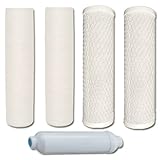 Watts 5-PK-4SV Premier 1-Year 4-Stage Reverse Osmosis Replacement Filter Kit, 5-Pack