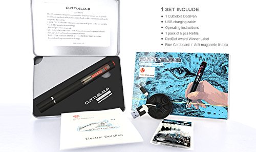 Cuttlelola Dotspen World's First Electric Drawing pen for  Illustratorstipplingzentangle - Home - Crafts & Hobbies - Drawing &  Illustration Supplies - Drawing Tools & Instruments