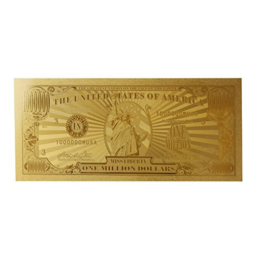24K Gold 1 Million USD Note Certificate Of Authenticity COA Banknote Foil Cash
Bank Collectible