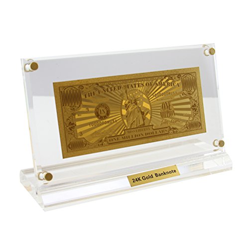 24K Gold 1 Million USD Note Certificate Of Authenticity COA Banknote Foil Cash
Bank Collectible