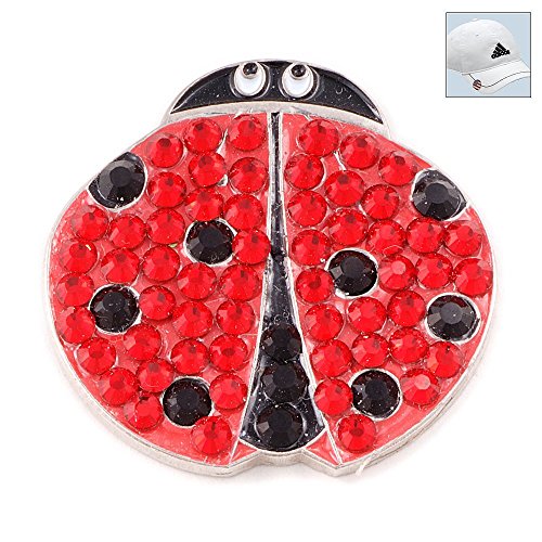 Swarovski Crystal Golf Ball Marker & Hat Clip - Ladybug