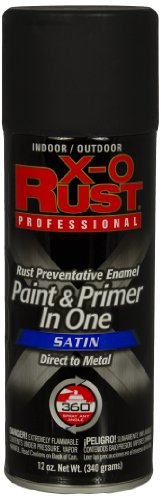 X-O Rust Professional Rust Preventative
Paint and Primer in One Spray with 360-Degree Spray Tip Satin Black 6-Pack