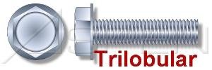 (12000pcs) #8-32 X 5/16" Trilobular Thread-Rolling Screws Hex Indented
Washer No Slot Full Thread Steel Zinc Plated and Waxed Sh