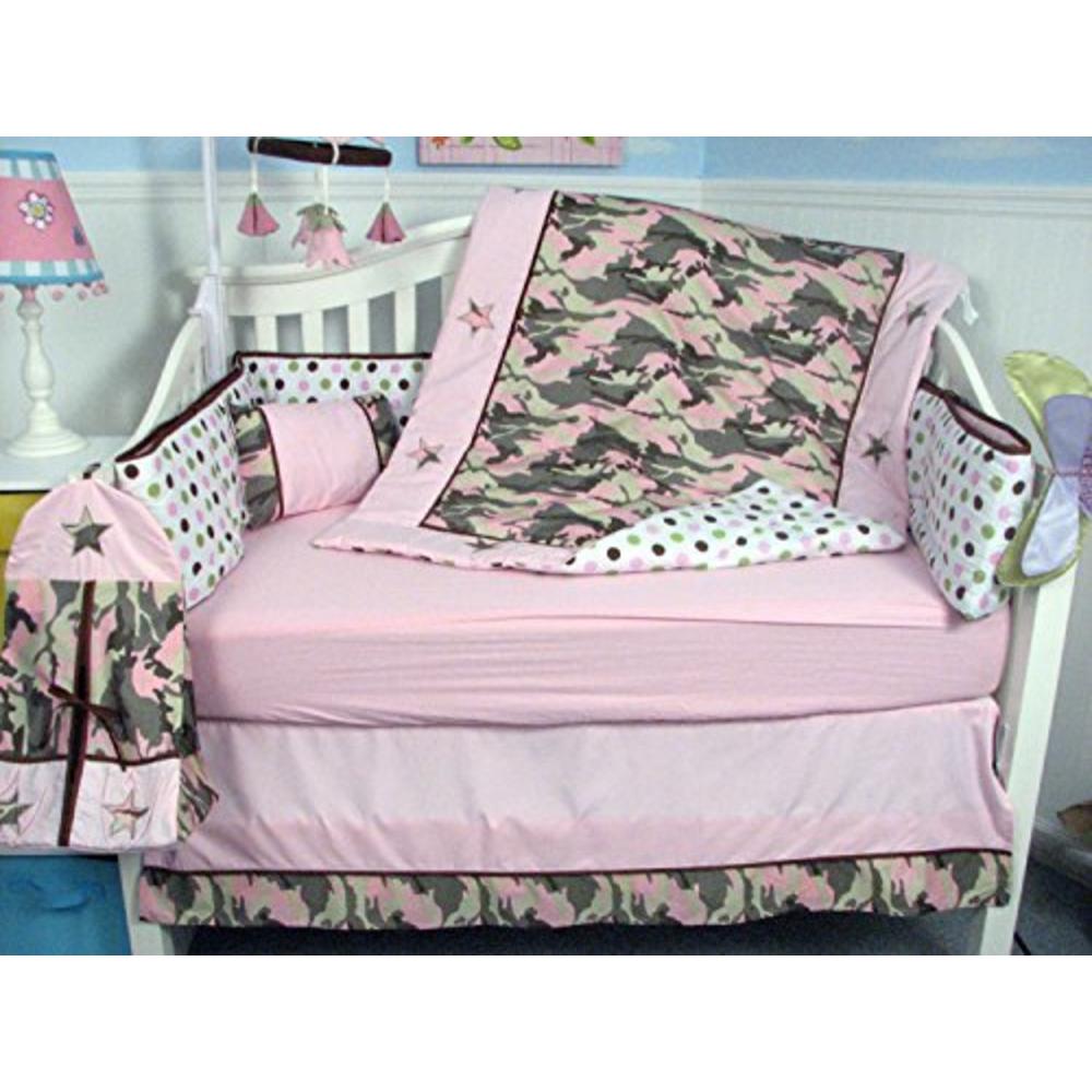 Pink Camo Baby Crib Nursery Bedding Set 13 pcs included Diaper Bag with
Changing Pad & Bottle Case