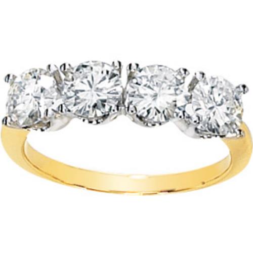 Moissanite 2 Ct Moissanite Anniversary Band 14k Yellow Gold at Sears.com