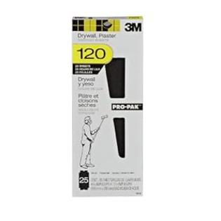 Pro-Pak 99430 Drywall Sanding Sheet, 120C Grit, 4-1/5 by 11-1/4-Inch, 25 Per Pack Pro-Pak 99430 Drywall Sanding Sheet, 120C Grit, 4-1/5 by 11-1/4-Inch, 25 Per Pack