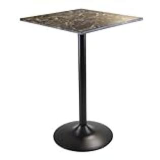 Winsome Wood Cora Counter Height Pub Table with Faux Marble Top, Black Metal Base Winsome Wood Cora Counter Height Pub Table with Faux Marble Top, Black Metal Base
