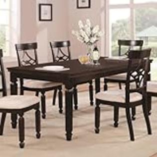 Coaster Maude Cappuccino Brown Rectangular Dining Room Table With 18 Coaster Maude Cappuccino Brown Rectangular Dining Room Table With 18