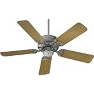 Quorum International 143425-9 Estate Patio Ceiling Fan with Medium Oak ABS Blades, 42-Inch, Galvanized Finish Quorum International 143425-9 Estate Patio Ceiling Fan with Medium Oak ABS Blades, 42-Inch, Galvanized Finish