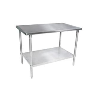 John Boos ST6-3660GSK Stainless Steel Stallion Work Table with Lower Shelf, Adjustable Galvanized Legs, Flat Top... John Boos ST6-3660GSK Stainless Steel Stallion Work Table with Lower Shelf, Adjustable Galvanized Legs, Flat Top...