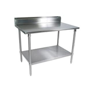 John Boos ST6R5-3084GSK Stainless Steel Stallion Work Table with Lower Shelf, Adjustable Galvanized Legs, 5 John Boos ST6R5-3084GSK Stainless Steel Stallion Work Table with Lower Shelf, Adjustable Galvanized Legs, 5