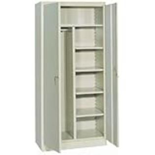Lyon KK1011 1000 Series Combination Wardrobe Cabinet with 1 Full Shelf, 4 Half Shelves and 1 Coat Rod, 36 Lyon KK1011 1000 Series Combination Wardrobe Cabinet with 1 Full Shelf, 4 Half Shelves and 1 Coat Rod, 36