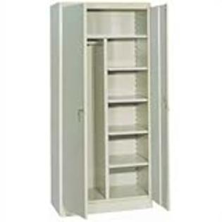 Lyon DD1089 1000 Series Combination Wardrobe Cabinet with 1 Full Shelf and 4 Half Shelves, Steel, 36 Lyon DD1089 1000 Series Combination Wardrobe Cabinet with 1 Full Shelf and 4 Half Shelves, Steel, 36
