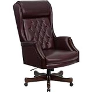 Flash Furniture KC-C696TG-GG High Back Traditional Tufted Burgundy Leather Executive Office Chair Flash Furniture KC-C696TG-GG High Back Traditional Tufted Burgundy Leather Executive Office Chair