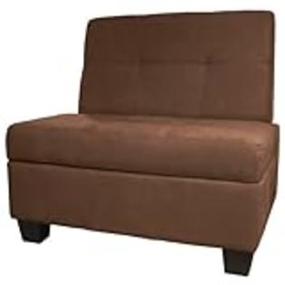 Epic Furnishings Butler Storage Bench, Suede Chocolate Brown Epic Furnishings Butler Storage Bench, Suede Chocolate Brown