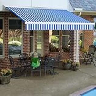 Awntech 18-Feet Destin LX with Hood Left Motor/Remote Retractable Acrylic Awning, 120-Inch Projection, Blue/White... Awntech 18-Feet Destin LX with Hood Left Motor/Remote Retractable Acrylic Awning, 120-Inch Projection, Blue/White...