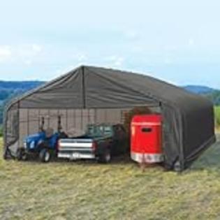 Shelter Logic ShelterLogic Peak Style 30ft.W Garage/Storage Shelter - Gray, 24ft.L x 30ft.W... Shelter Logic ShelterLogic Peak Style 30ft.W Garage/Storage Shelter - Gray, 24ft.L x 30ft.W...